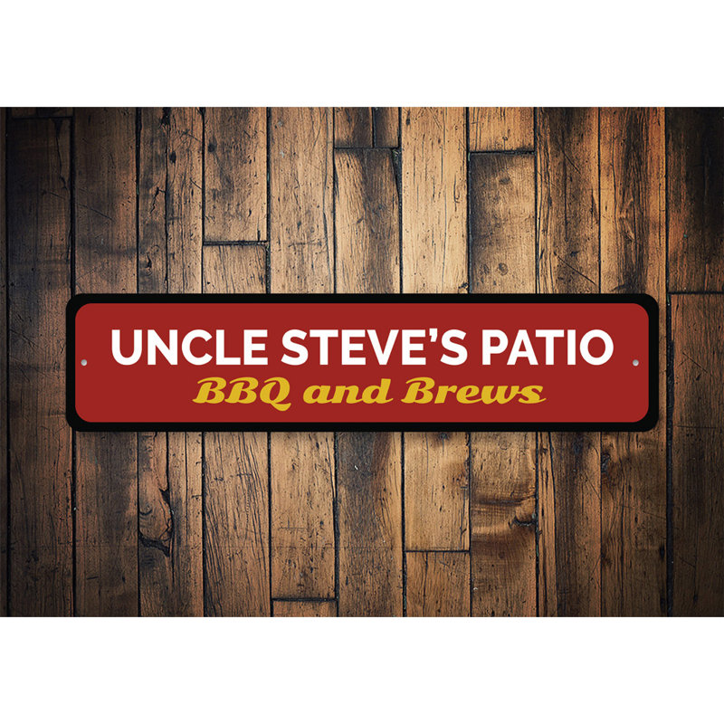 Plaque de patio personnalisée en aluminium, H 4 po x l 18 po x P 0,04 po