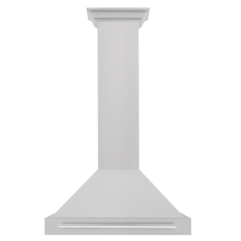 ZLINE 30" Fingerprint Resistant Stainless Steel Range Hood with Stainless Steel Handle, Satin