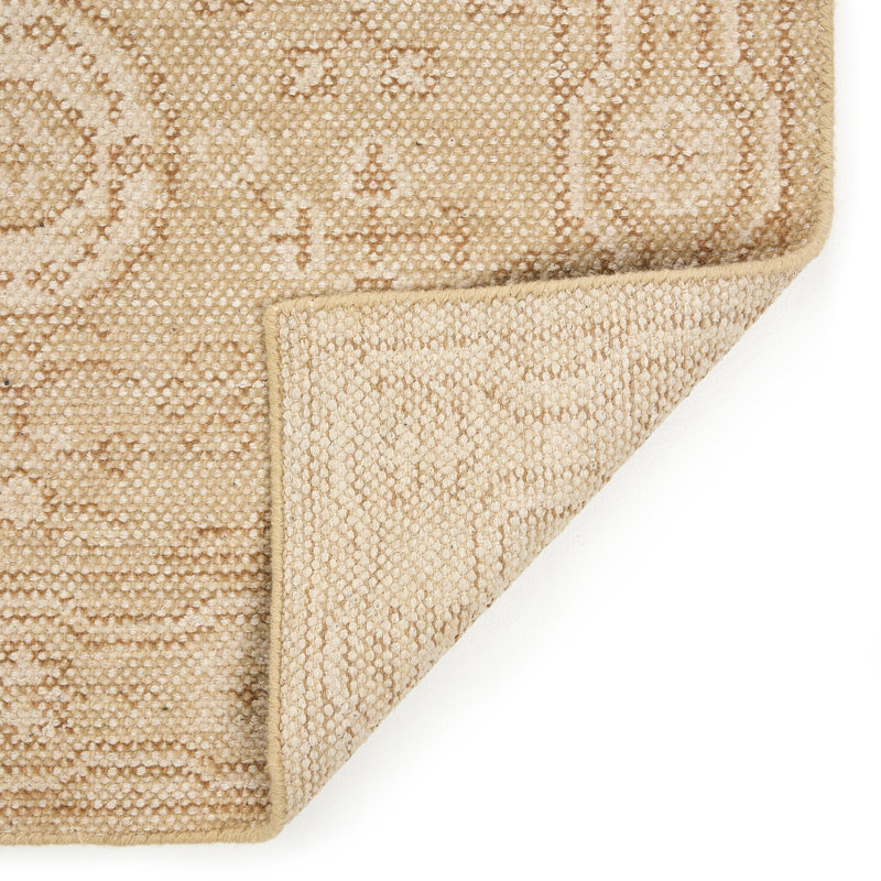 Cortona Hand Knotted Oriental Area Rug in Olive, Cream, Runner 3' x 9'