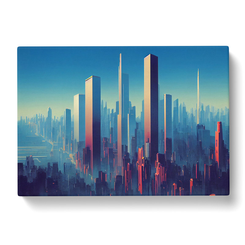 Miraculous Skyscraper Skyline - Wrapped Canvas, 50cm H x 76cm W x 3cm D