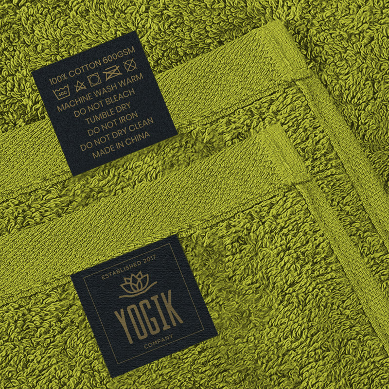 Yogik Premium Luxury  6 Piece 100% Cotton Towel Set 600GSM , Green