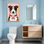 Portrait d'animaux avec un collier rouge et une étiquette en os-549505272-549505273-549505223