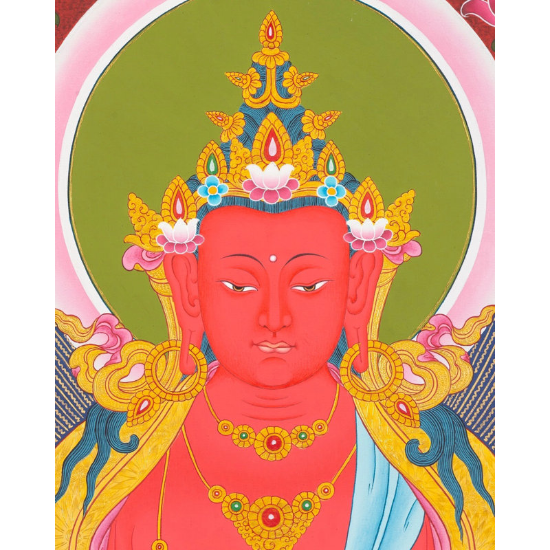 Bouddha Amitayus Thangka (Brocadeless Thangka)