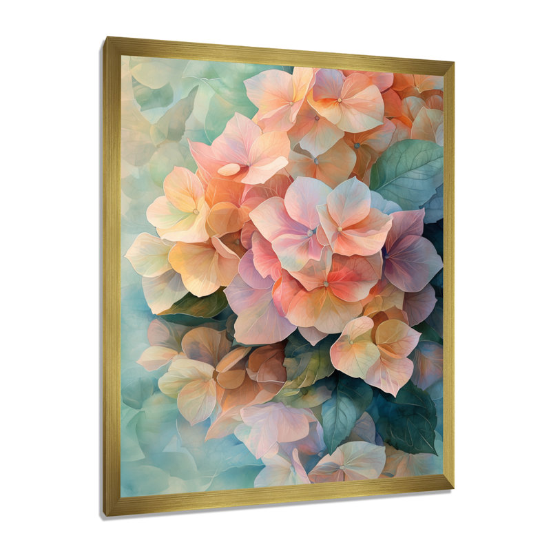 Ashley - Floral Wall Decor, Reproduction encadrée d'une seule photo, H 32 po x l 24 po, Doré