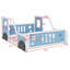 Lit plateforme classique avec roulettes en forme de voiture-1666934155