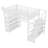 Full Metal Loft Bed with Stairs Storage, 4-Shelf Rack & Charging Station for Kids & Teens-1032888723