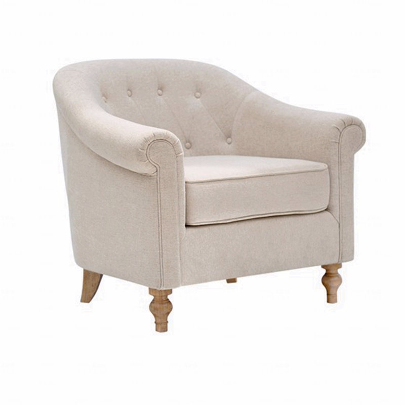 Fauteuil d'appoint avec accoudoirs - Design capitonné