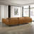 Pluie 117" W Mid Century Modern Leather Cozy Sectional Sofa-106255950