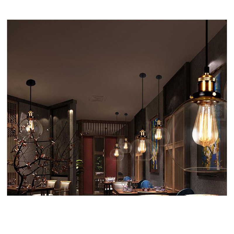 Maillet 1 - Light Gold Lantern Pendant, Clear