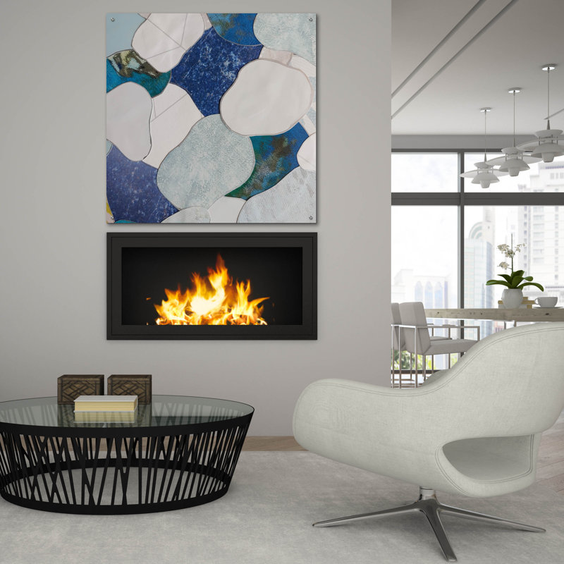 «Koi Fish Pond 2» par Coco Good, art mural en verre acrylique, 36 po x 36 po