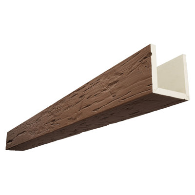 Hand Hewn Timberthane Faux Wood 3-Sided Ceiling Beam (U-beam)