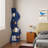 Corner Bookshelf, 5 Tier Modern Wall Shelf Bookcase Small Storage Rack Stylish Accent Wavy For Small Space, Plant Stand, Orange-607043437-634599739