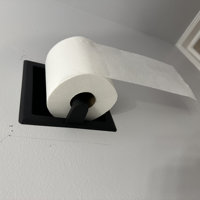 FORIOUS Bathroom Recessed Toilet Paper Holder Wall Mount Rear Mounting Bracket Included White in Bathroom HH0204W