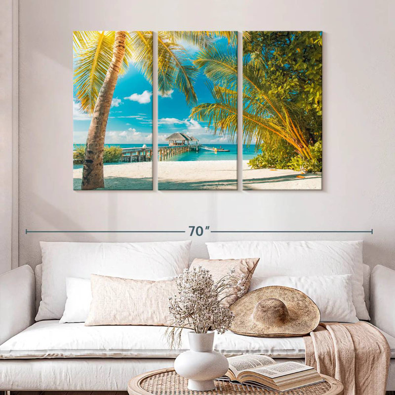Plage d'été Gillard Maldives, H 32 po x l 50 po