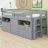 Stowmarket Kids Twin Loft Bed with Drawers-702866189