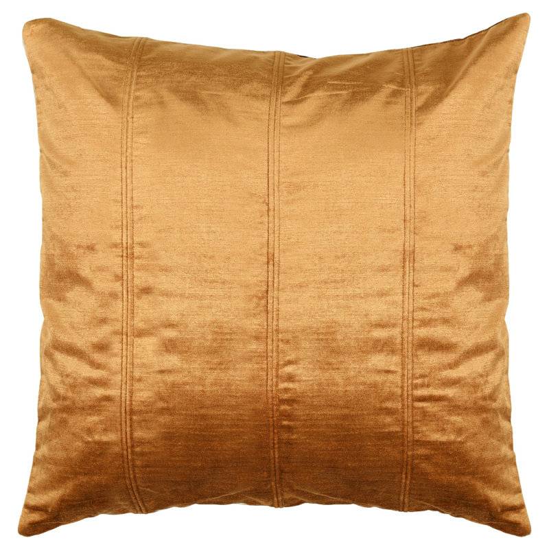 Housse et insert de coussin carré en velours, Cuivre