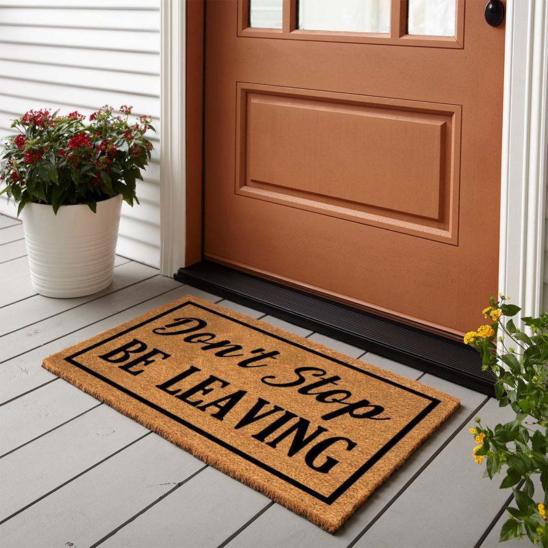 Funny Coir Doormat Don't Stop Be Leaving Front Door Mat 23.6 X 15.7 Inch
