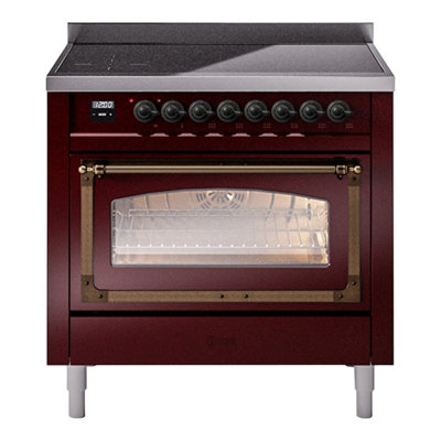 ILVE Nostalgie II Noblesse 36 po à induction, éléments à induction (porte vitrée)