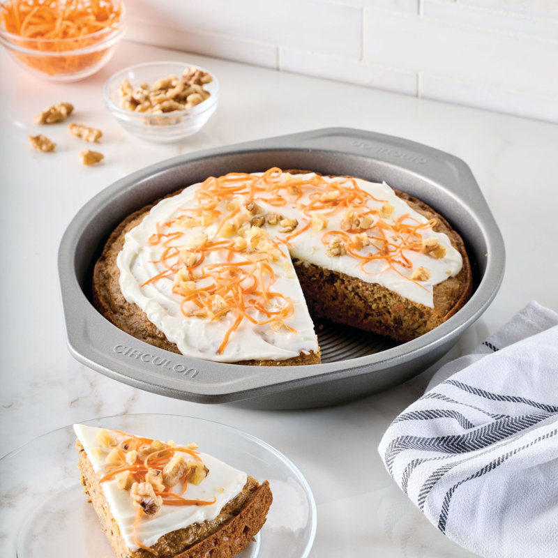 Circulon Nonstick Bakeware Round Cake Pan / Baking Pan, 9 Inch - Gray