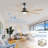 Brixham 76" 8- Blade LED Smart Chandelier Ceiling Fan with Remote Control and Light Kit Included-1101449555