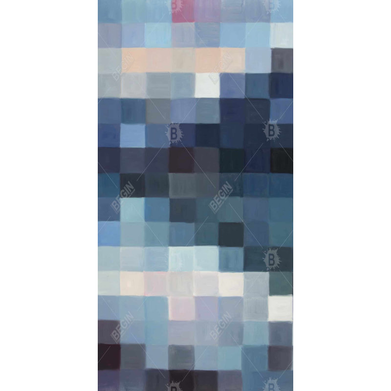 Pixelated mountainous landscape - 15.75"x31.50" Desk mat