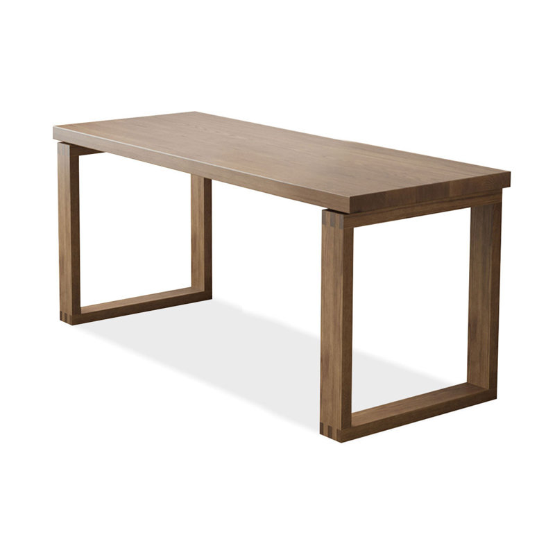 Bureaux rectangulaires bruns en bois massif, H 29,53 po x l 70,87 po x P 23,62 po