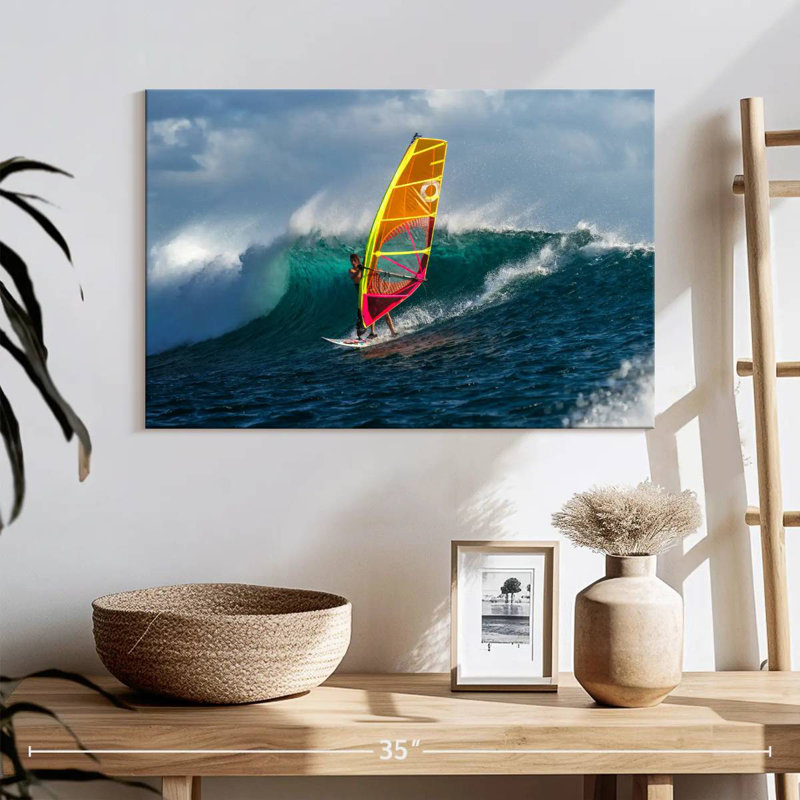 Sirci Windsurfer à l'île Maurice, H 16 po x l 24 po