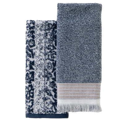 2 Piece Turkish Cotton Hand Towel Set
