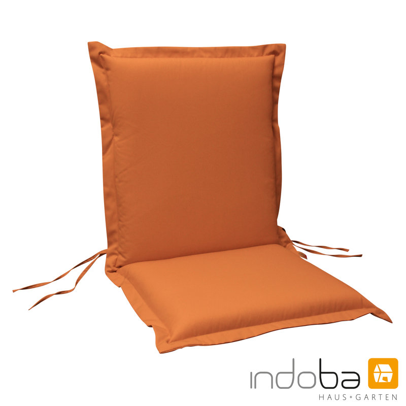Premium Dining Chair Cushion, 9 cm H x 50 cm W x 100 cm D, Orange