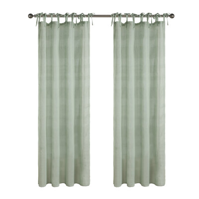Stripe Sheer Tie Top Curtain Pair(2 Panels)