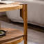 Table basse ronde avec tablette
