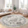Medallion Non Slip Washable Rug(Brown)