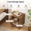 Table de chevet en bois pour table de chevet avec tiroir et tablette ouverte-129398687