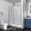 Portes de douche et de baignoire en verre transparent durable, finition chromée, largeur réglable