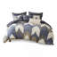 Très grand ensemble de housse de couette 3 pièces très grand / très grand californien avec imprimé à chevrons Ikat et traitement antimicrobien pour la fraîcheur-119068656-119068657
