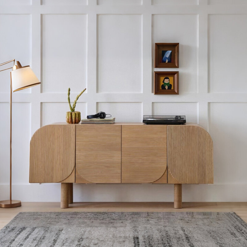 Buffet rétro de style français, H 34 po x l 70,8 po x P 16,5 po