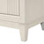 Commode haute Toi, 5 tiroirs, poignées chromées, blanc antique