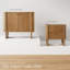 Armoire de rangement Mid-Century moderne, brun clair