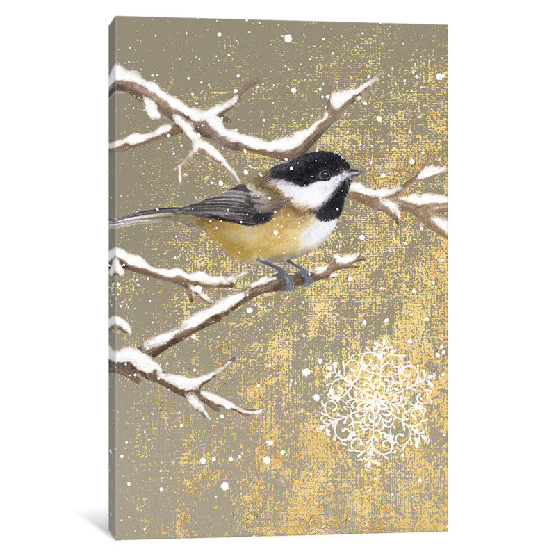 Chickadee par Beth Grove - reproduction d'art sur toile tendue, H 18 po x l 12 po x 1,5 po
