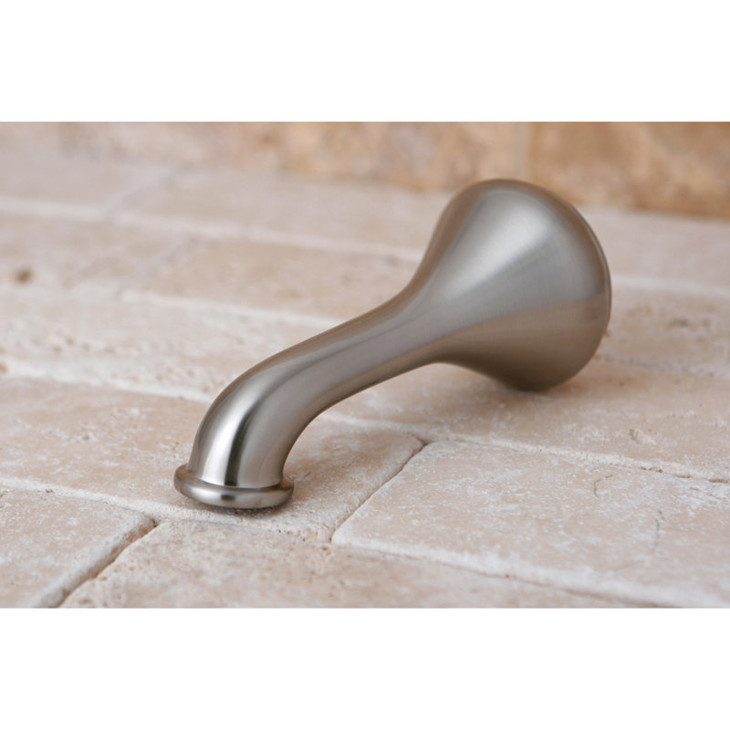 Kingston Brass Shower Scape 5-Inch Non-Diverter Tub Spout, Brushed Nickel