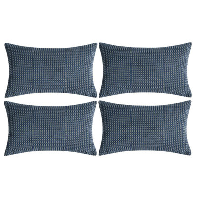 Coussin en velours côtelé réversible deux tons