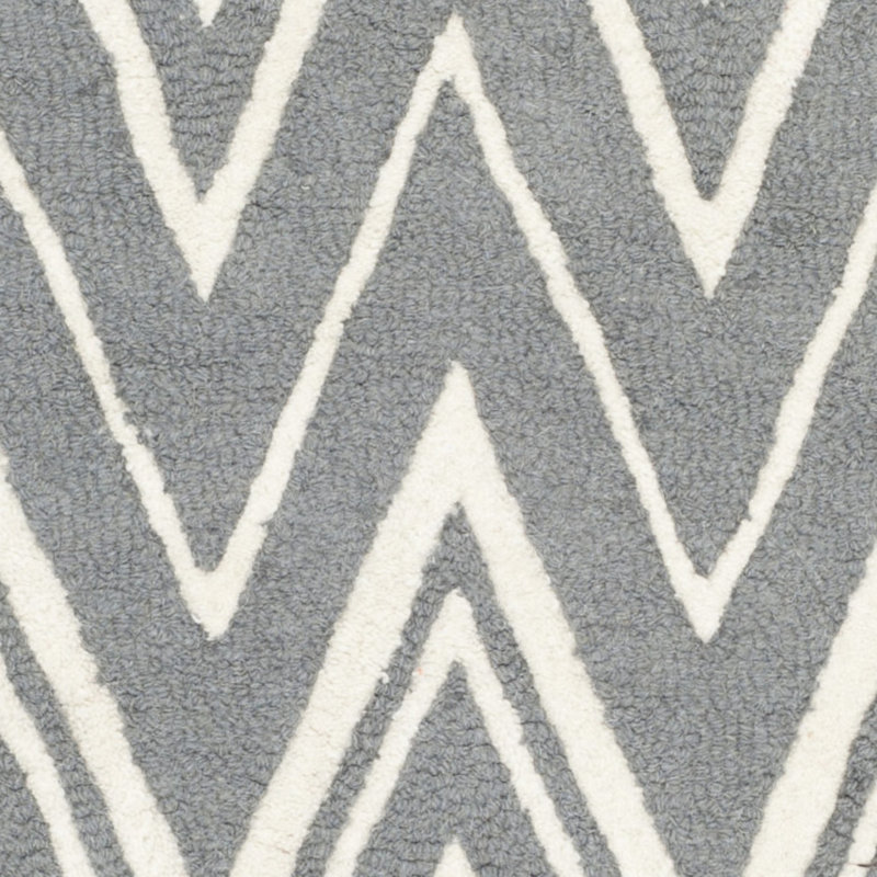 Ellicott Hand Tufted Wool Chevron Rug, Rectangle 4' x 6'