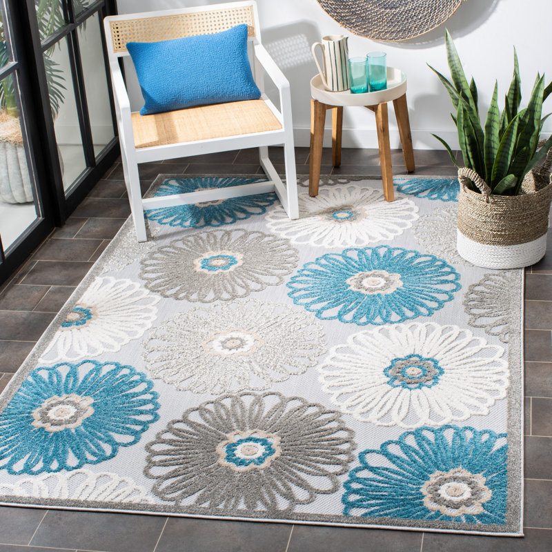 Tapis à fleurs Josia Performance, Rectangle 8 pi x 10 pi