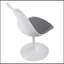 Chaise d'appoint pivotante tulipe pour bar de cuisine et de salle à manger avec siège rembourré et dossier incurvé-16027351