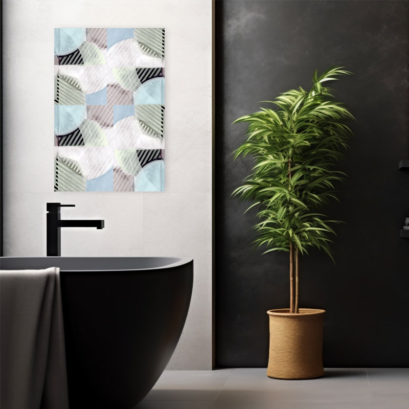 Art contemporain abstrait géométrique audacieux, H 24 po x l 16 po