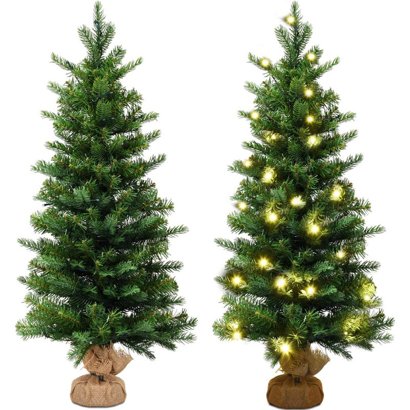 2.95' H Lighted Artificial Fir Christmas Tree