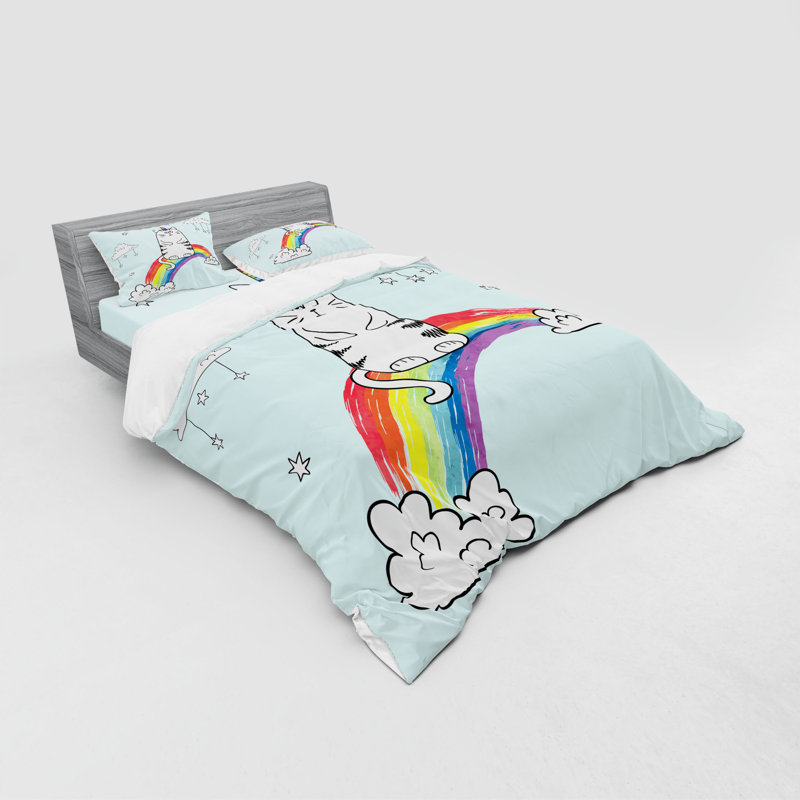 Ensemble de housse de couette en microfibre rouge / noir / jaune, Housse de couette grand + 3 pièces supplémentair