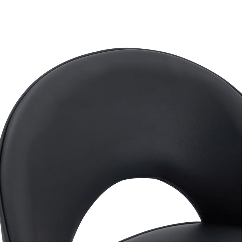 De 2 tabourets de bar rotatifs à 360 °, revêtement en polyuréthane moderne et structure en métal noir, pour une utilisation multiple dans le bureau à domicile, conception ergonomique, chaises faciles à assembler (paire), pieds de siège, espaces variés pour de longues heures,