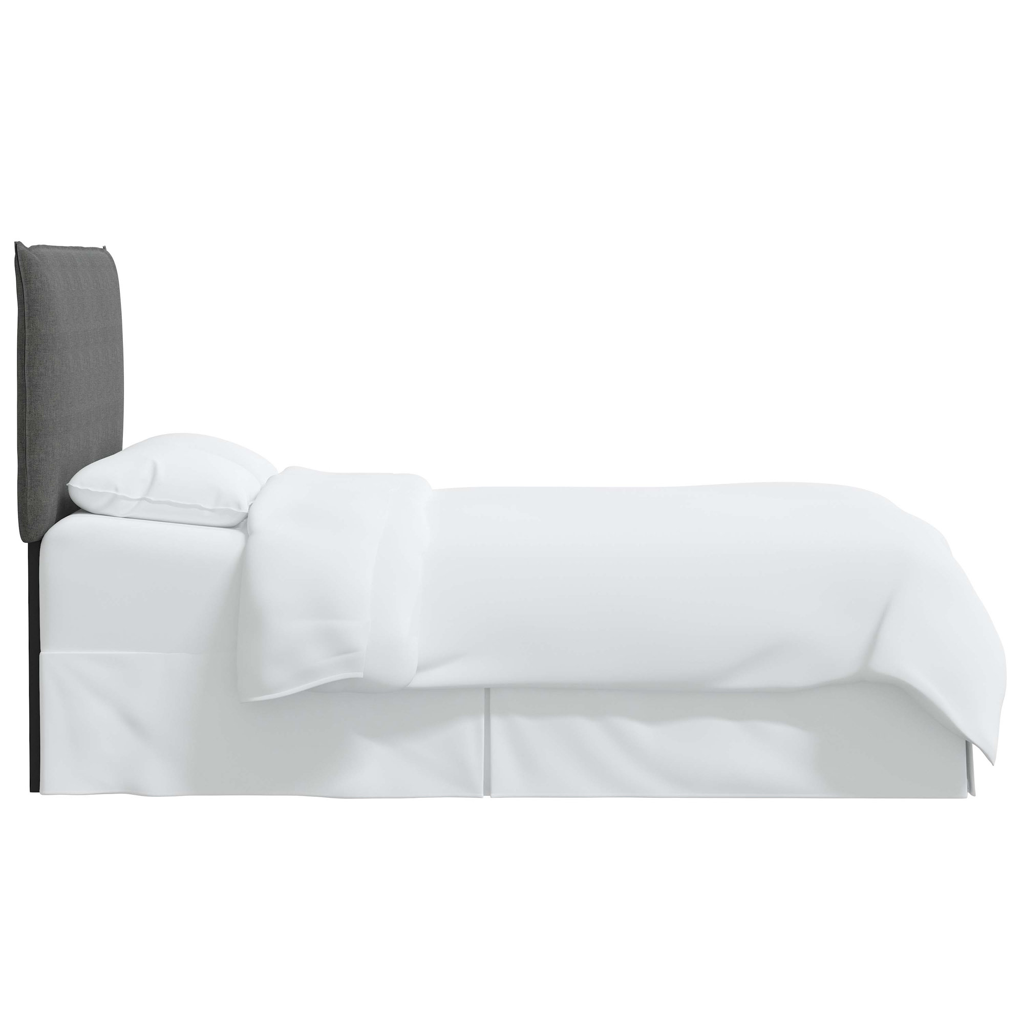 Halcyon Upholstered Headboard, Twin, Zuma Charcoal Textured Linen