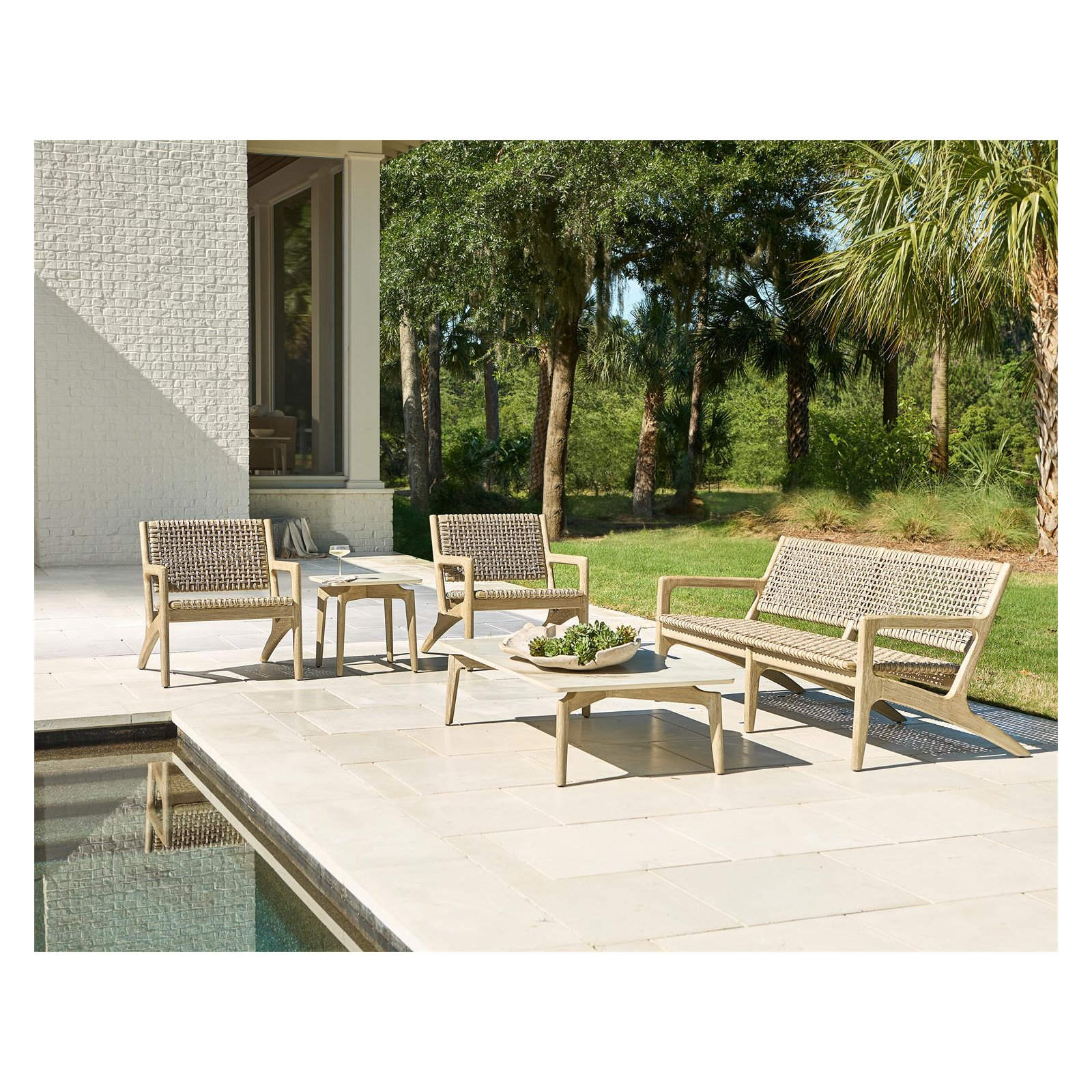 Atlas 70'' Teak Outdoor Patio Sofa